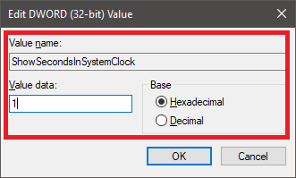 regedit entry settings